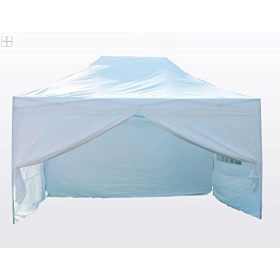 Quictent Silvox 100% Waterproof 10'x15' EZ Pop Up Canopy Gazebo Party Tent Portable Pyramid-roofed 100% Waterproof--8 colors 3 Year Warranty (White)   